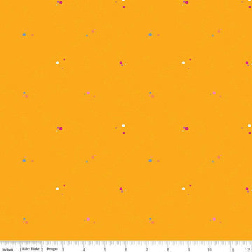 SALE Colour Wall Dots C11592 Gold - Riley Blake Designs - Polka Dot Dotted Color Wall - Quilting Cotton Fabric