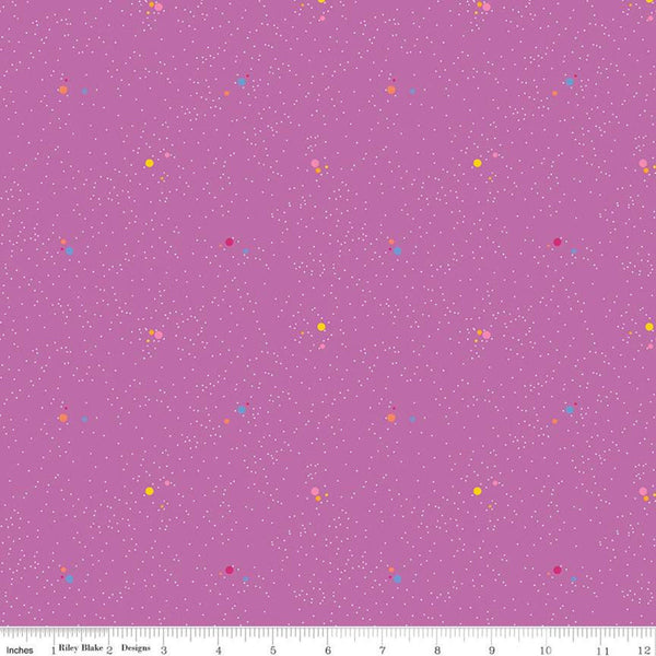 SALE Colour Wall Dots C11592 Violet - Riley Blake Designs - Polka Dot Dotted Color Wall Purple - Quilting Cotton Fabric