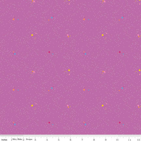 Colour Wall Dots C11592 Violet - Riley Blake Designs - Polka Dot Dotted Color Wall Purple - Quilting Cotton Fabric