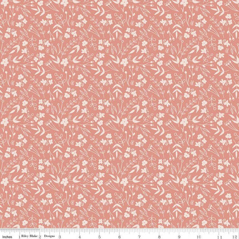 CLEARANCE Daybreak Bouquets C11623 Coral - Riley Blake Designs - Floral Flowers - Quilting Cotton Fabric
