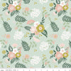 SALE Hibiscus Main C11540 Mint - Riley Blake Designs - Floral Flowers Green - Quilting Cotton Fabric