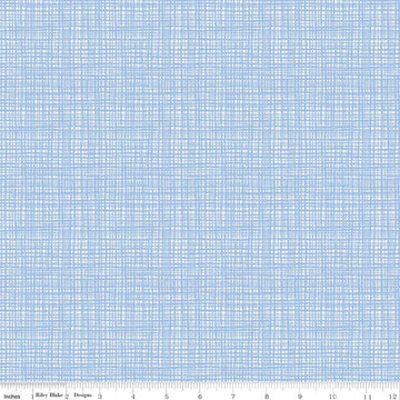 Texture C610 Sky - Riley Blake Designs - Sketched Tone-on-Tone Irregular Grid Blue - Quilting Cotton Fabric