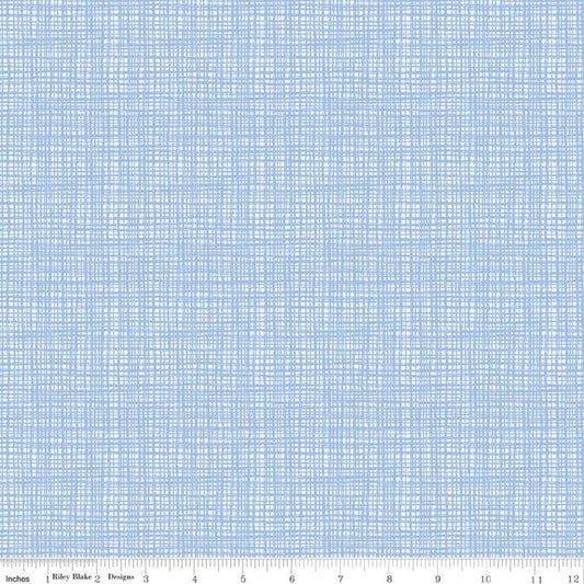 Texture C610 Sky - Riley Blake Designs - Sketched Tone-on-Tone Irregular Grid Blue - Quilting Cotton Fabric