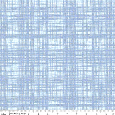 Texture C610 Sky by Riley Blake Designs - Sketched Tone-on-Tone Irregular Grid Blue - Quilting Cotton Fabric