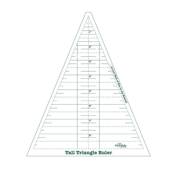 SALE Lori Holt Tall Triangle Ruler ST-25442 - Riley Blake Designs - Plastic 45 Degree Angle Template - Used for Plaid Pines Quilt