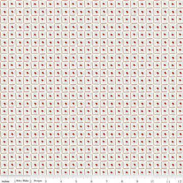 29" End of Bolt - SALE Red White & Bang! Boxed Stars C11526 Cream - Riley Blake - Patriotic Independence Day - Quilting Cotton Fabric