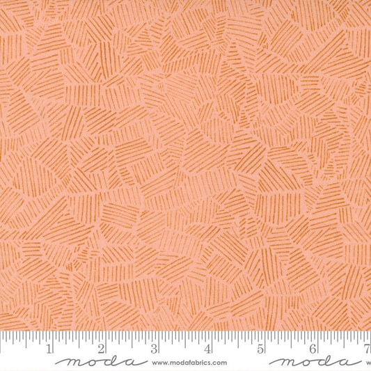 Fat Quarter End of Bolt - CLEARANCE Meander Field 24583 Peach - Moda Fabrics - Texture  - Quilting Cotton Fabric