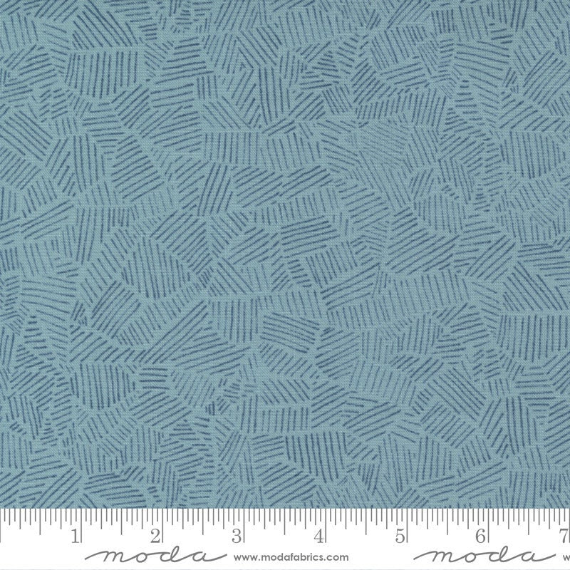 SALE Meander Field 24583 Denim - Moda Fabrics - Texture Blue - Quilting Cotton Fabric