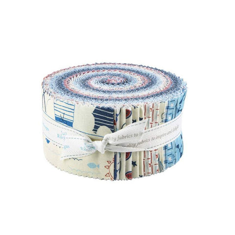 SALE Red White and Bang! 2.5 Inch Rolie Polie Jelly Roll 40 pieces - Riley Blake - Precut Pre cut Bundle - Patriotic - Cotton Fabric