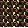 SALE Celebrate with Hershey Main C11980 Black - Riley Blake Designs - Halloween Reese's Ghosts Jack-o-Lanterns - Quilting Cotton Fabric