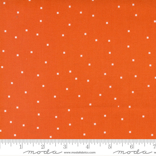 SALE Meander Tiny Square Dot 24586 Geranium - Moda Fabrics - Squares Orange - Quilting Cotton Fabric