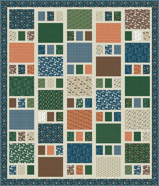 SALE The Craftsman Quilt PATTERN P123 by Amy Smart - Riley Blake Designs - INSTRUCTIONS Only - 2 Sizes - Large Print Fat Quarter Friendly