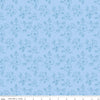 SALE Golden Poppies Tonal C11804 Blue - Riley Blake Designs - Floral Line-Drawn Flowers - Quilting Cotton Fabric