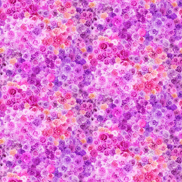 CLEARANCE Gradients Parfait Posie Party 33641 Purple Passion - Moda Fabrics - Floral Flowers - Quilting Cotton Fabric