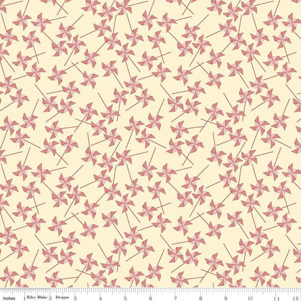 SALE On the Wind Pinwheels C11855 Yellow - Riley Blake Designs - Quilting Cotton Fabric