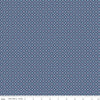 Bee Plaids Barn Dance C12028 Denim - Riley Blake Designs - Xs Dots Dashed-Line Lattice - Lori Holt - Quilting Cotton Fabric