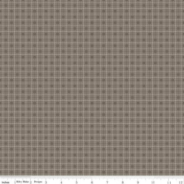 Bee Plaids Cider C12031 Pebble - Riley Blake Designs - Geometric Grid - Lori Holt - Quilting Cotton Fabric