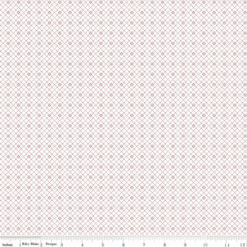 SALE Bee Plaids Crossroads Cayenne Red Lined Fabric - C12037 - Lori Holt Riley Blake Quilting Cotton Fabric