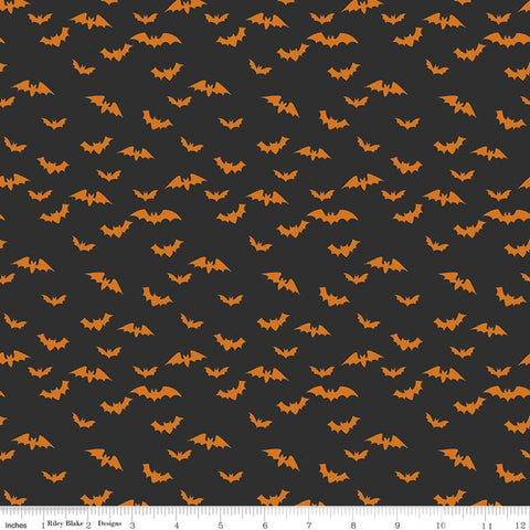 SALE Bad to the Bone Bats C11923 Black - Riley Blake Designs - Halloween -  Quilting Cotton Fabric