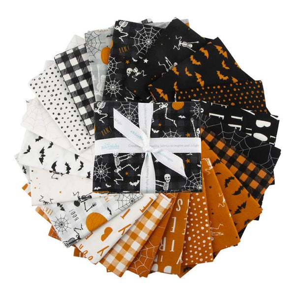 SALE Bad to the Bone Fat Quarter Bundle 21 pieces - Riley Blake Designs - Pre cut Precut - Halloween - Quilting Cotton Fabric
