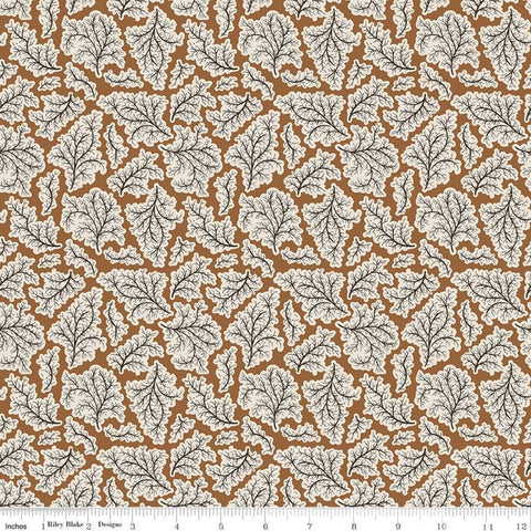 SALE Buttermilk Homestead Leaves C11651 Ginger - Riley Blake Designs - Leaf - Quilting Cotton Fabric