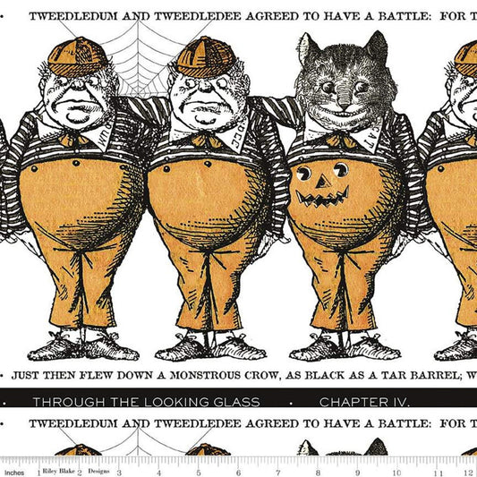 DEAL Mad Masquerade Border Stripe CD11953 - Riley Blake Designs - Alice in Wonderland Halloween DIGITALLY PRINTED - Quilting Cotton Fabric