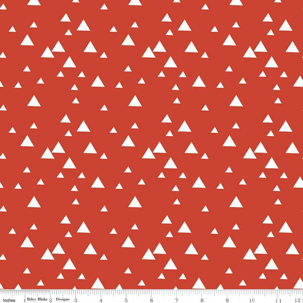 SALE Let's Play Triangles C11884 Red - Riley Blake Designs - Fisher-Price Children - Quilting Cotton Fabric - Licensed Product