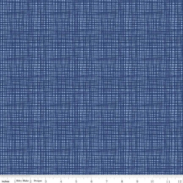 SALE Texture C610 Neptune by Riley Blake Designs - Sketched Tone-on-Tone Irregular Grid Blue - Quilting Cotton Fabric