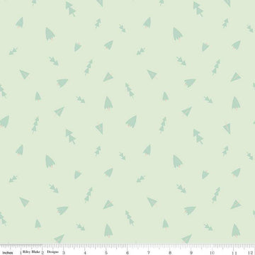 32" End of Bolt - FLANNEL Tree Toss F12003 Leaf - Riley Blake Designs - Pines Pine Trees Green - FLANNEL Cotton Fabric