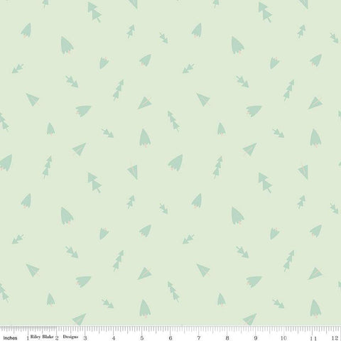 FLANNEL Tree Toss F12003 Leaf - Riley Blake Designs - Pines Pine Trees Green - FLANNEL Cotton Fabric