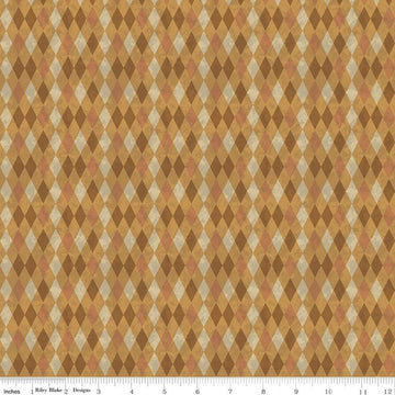 CLEARANCE Halloween Whimsy Diamonds C11828 Orange - Riley Blake Designs - Geometric Argyle - Quilting Cotton Fabric