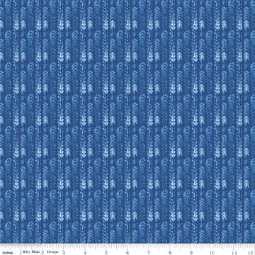 SALE Sunshine & Dewdrops Stripes C11976 Royal - Riley Blake Designs - Brush Strokes Striped Stripe Blue - Quilting Cotton Fabric