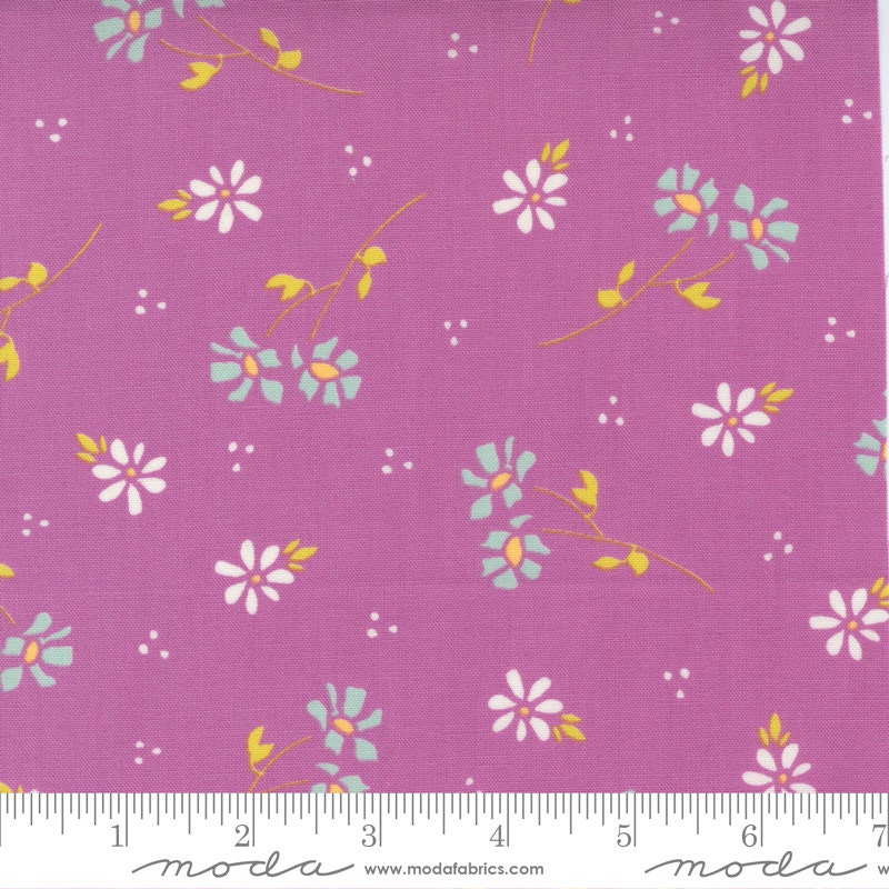 SALE Seashore Drive Daisy 37621 Violet - Moda Fabrics - Floral Flowers Purple - Quilting Cotton Fabric