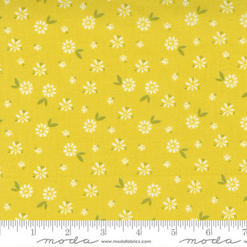 CLEARANCE Seashore Drive Blossom 37622 Citrine - Moda Fabrics - Floral Flowers - Quilting Cotton Fabric