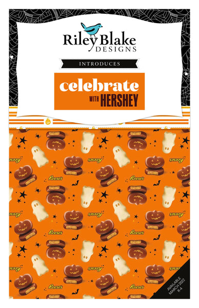SALE Celebrate with Hershey Fat Quarter Bundle 15 pieces - Riley Blake Designs - Pre cut Precut - Halloween - Quilting Cotton Fabric