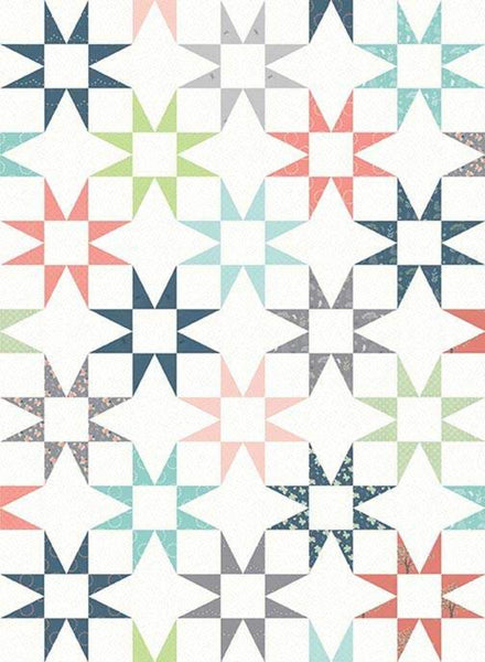 SALE Material Girls Quilts Seeing Stars Quilt PATTERN P143 - Riley Blake Designs - INSTRUCTIONS Only - Pieced Star Blocks