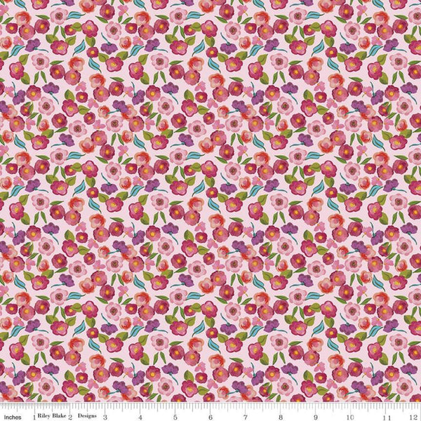 SALE Blissful Blooms Blossoms C11913 Pink - Riley Blake Designs - Floral Flowers - Quilting Cotton Fabric