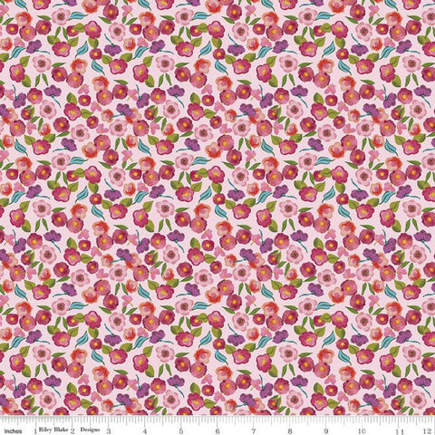 SALE Blissful Blooms Blossoms C11913 Pink - Riley Blake Designs - Floral Flowers - Quilting Cotton Fabric
