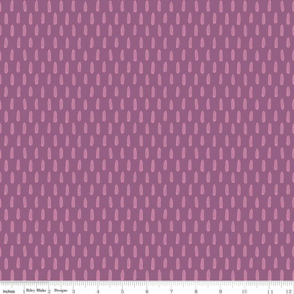 SALE Blissful Blooms Tonal C11915 Purple - Riley Blake Designs - Brush Strokes Tone-on-Tone - Quilting Cotton Fabric