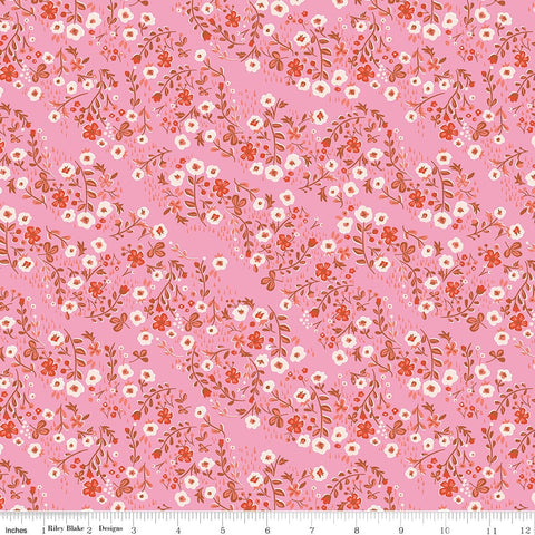 Little Women Floral C11873 Pink - Riley Blake Designs - Louisa May Alcott Flower Flowers - Quilting Cotton Fabric