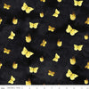 20" End of Bolt - CLEARANCE Golden Poppies Butterflies C11803 Black - Riley Blake Designs - Butterfly - Quilting Cotton Fabric