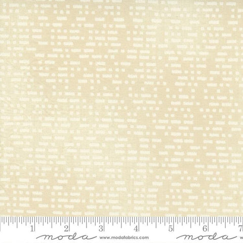 SALE To the Sea Morse Code 16935 Pearl White - Moda Fabrics - Geometric Dashes Multi on Natural - Quilting Cotton Fabric