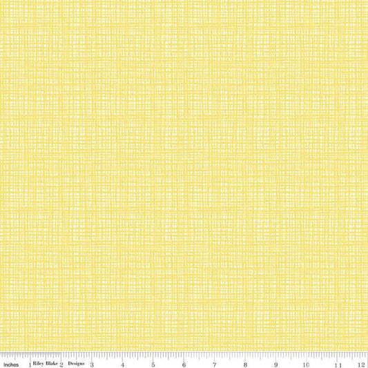 SALE Texture C610 Canary - Riley Blake Designs - Sketched Tone-on-Tone Irregular Grid Yellow - Quilting Cotton Fabric