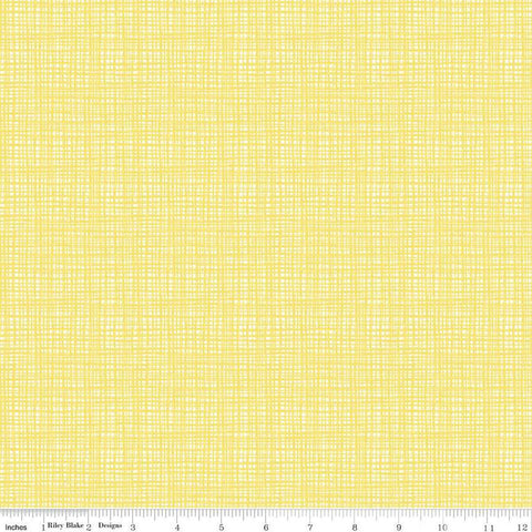 Texture C610 Canary by Riley Blake Designs - Sketched Tone-on-Tone Irregular Grid Yellow - Quilting Cotton Fabric
