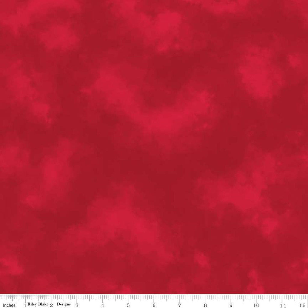 Fat Quarter End of bolt piece -CLEARANCE Tie Dye Cloud CD12361 Cherry-Riley Blake-Tone-on-Tone Red DIGITALLY PRINTED -Quilting Cotton Fabric