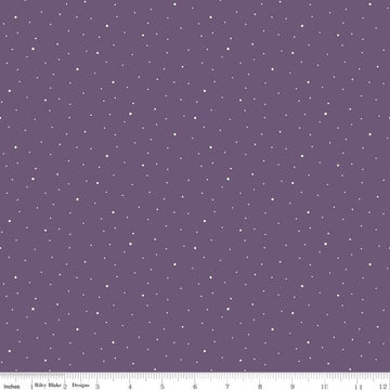 SALE Dapple Dot C640 Grape - Riley Blake Designs - Scattered Pin Dots Dotted Purple - Quilting Cotton Fabric
