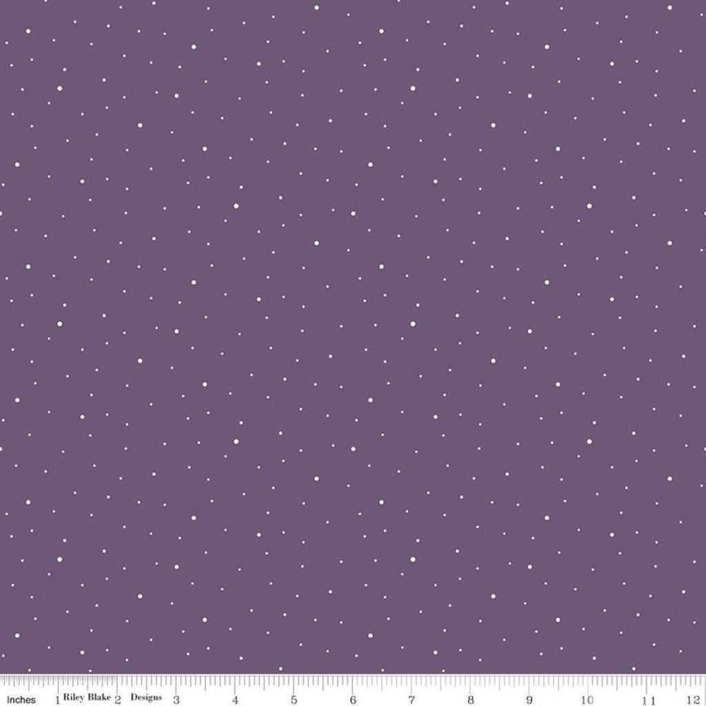 Dapple Dot C640 Grape by Riley Blake Designs - Scattered Pin Dots Dotted Purple - Quilting Cotton Fabric