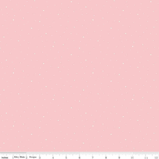 SALE Dapple Dot Frosting Pink Dotted Fabric - Riley Blake Quilting Cotton Fabric