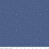 SALE Dapple Dot C640 Denim - Riley Blake Designs - Scattered Pin Dots Dotted Blue - Quilting Cotton Fabric