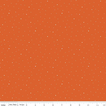 SALE Dapple Dot C640 Autumn - Riley Blake Designs - Scattered Pin Dots Dotted Orange - Quilting Cotton Fabric